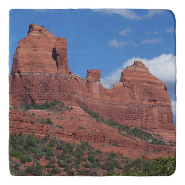 Eagle Rock I Sedona Arizona Travel Photography Trivet (Front)