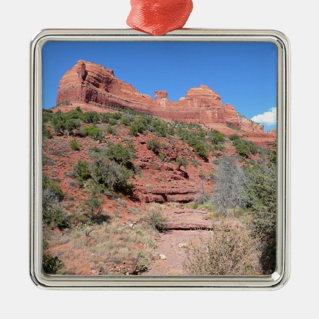 Eagle Rock II Sedona Arizona Travel Photography Metal Ornament (Front)