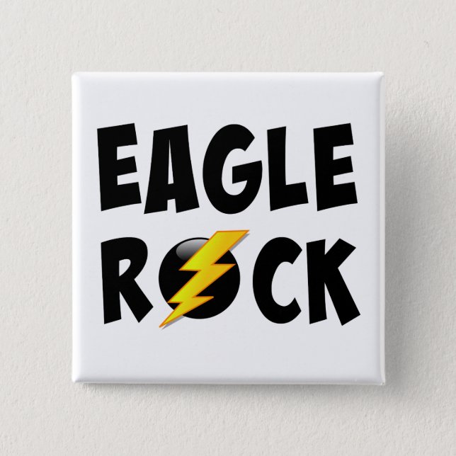 Eagle Rock Lightning Bolt Button (Front)