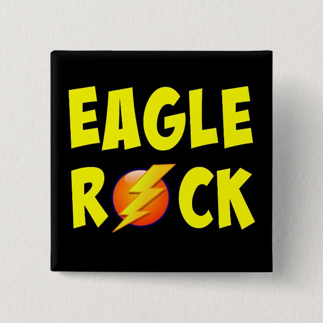 Eagle Rock Lightning Bolt Button (Front)