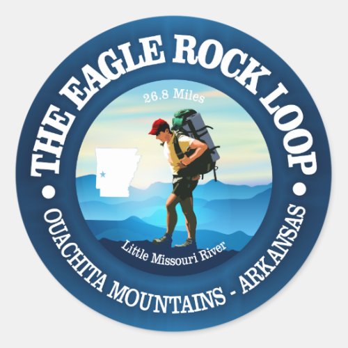 Eagle Rock Loop Trail Classic Round Sticker