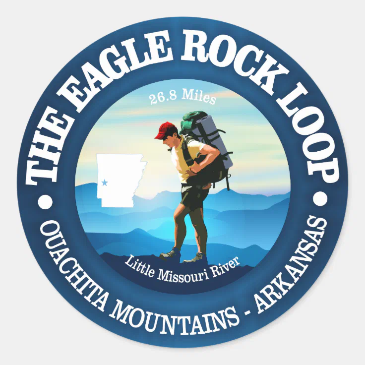 Eagle Rock Loop Trail Classic Round Sticker Zazzle