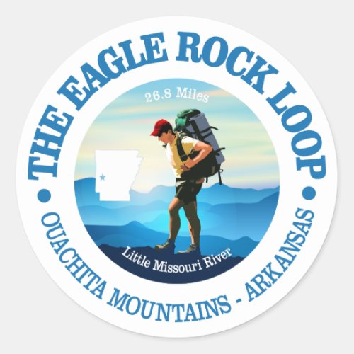 Eagle Rock Loop Trail Classic Round Sticker
