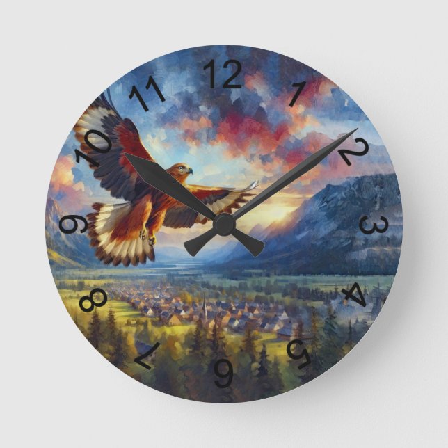 Eagle Round Clock (Front)
