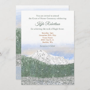 Eagle Scout, Court of Honor, Mt. Rainier Invitation