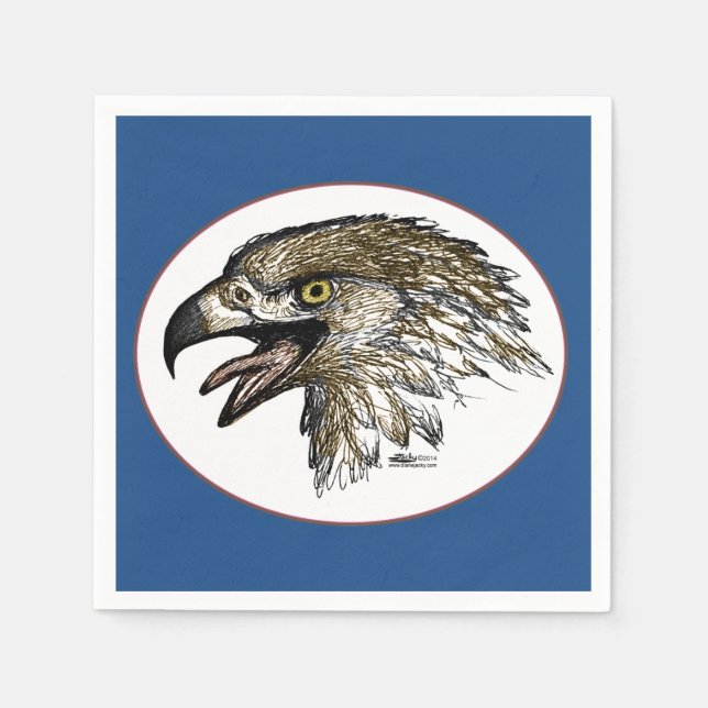 Eagle Screaming Paper Napkins (Front)