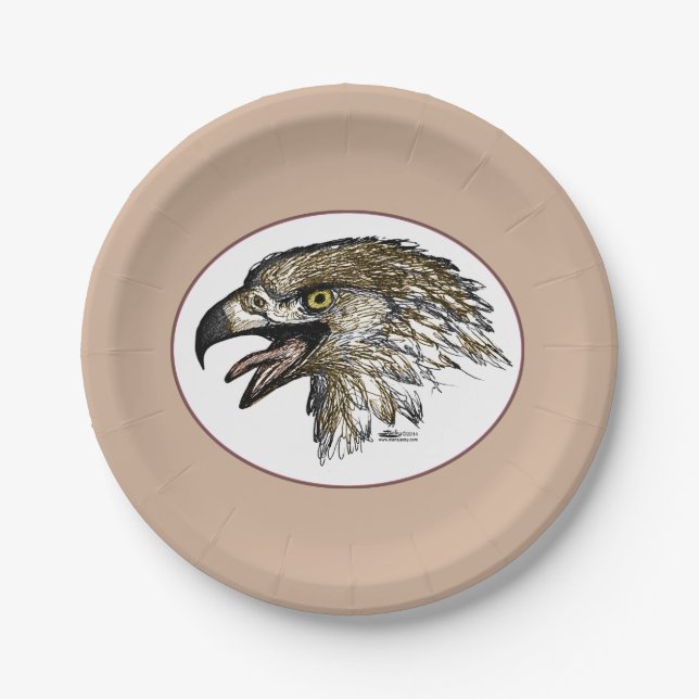 Eagle Screaming Paper Plates (Front)