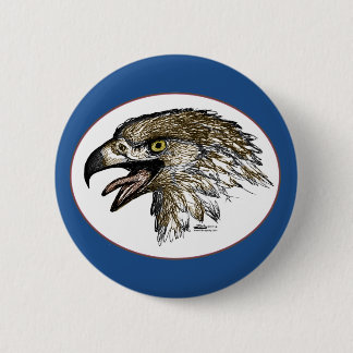 Eagle Screaming Pinback Button