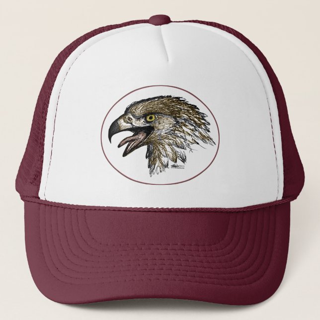 Eagle Screaming Trucker Hat (Front)