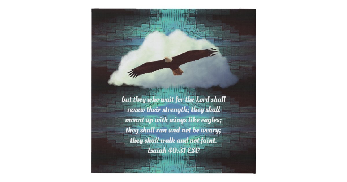 Eagle Scripture Faux Canvas Print | Zazzle