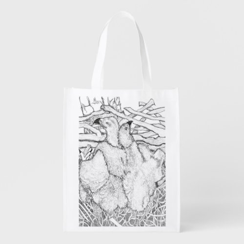Eagle Sibling Friends E15  E16 HOME Second Nature Grocery Bag