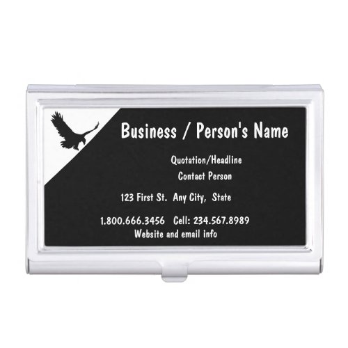 Eagle Silhouette Bird Nature Animal Custom  Business Card Case