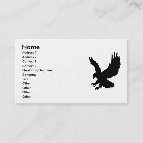 eagle silhouette, Business Card