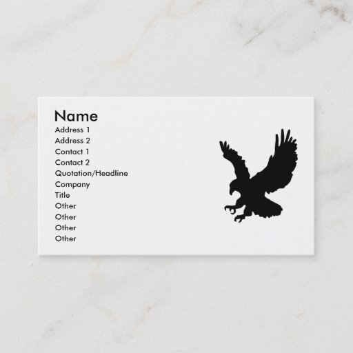 Customizable eagle silhouette, Business Card