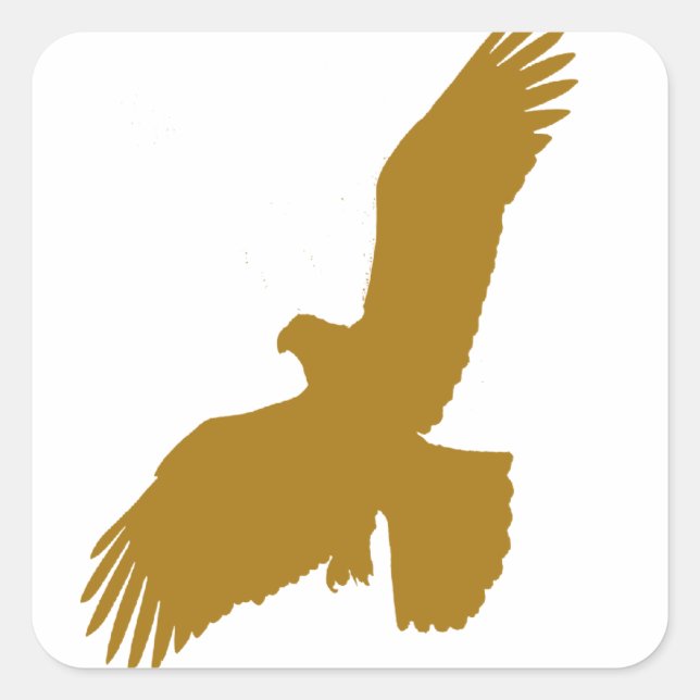 Eagle Silhouette Square Sticker (Front)