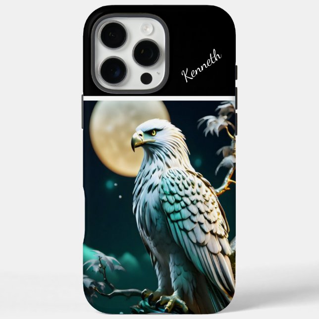 Eagle Silhouetted Against A Full Moon Case-Mate iPhone Case (Back)