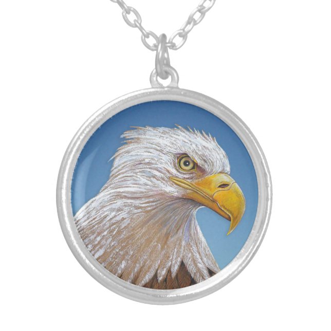 Eagle Silver Plated Necklace (Front)
