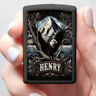 Eagle Soaring Above Henry's Peak Zippo Lighter