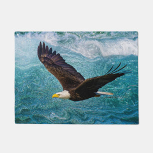 Eagle Soaring Above the Storm Doormat