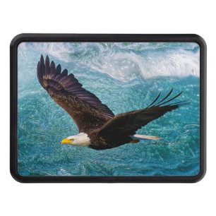 Eagle Soaring Above the Storm Hitch Cover