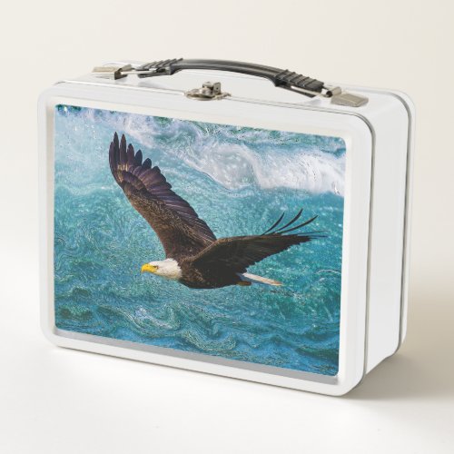 Eagle Soaring Above the Storm Metal Lunch Box