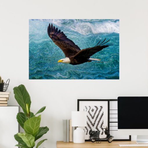 Eagle Soaring Above the Storm Poster | Zazzle