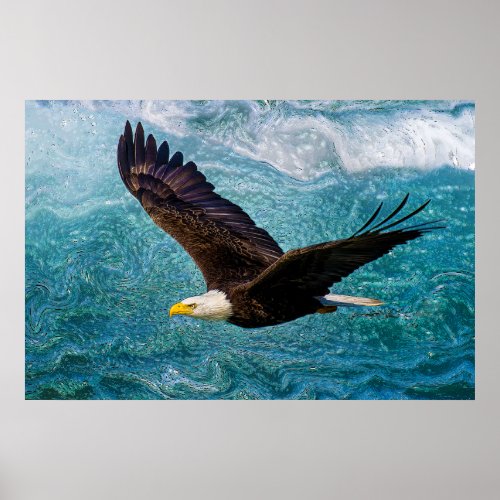 Eagle Soaring Above the Storm Poster