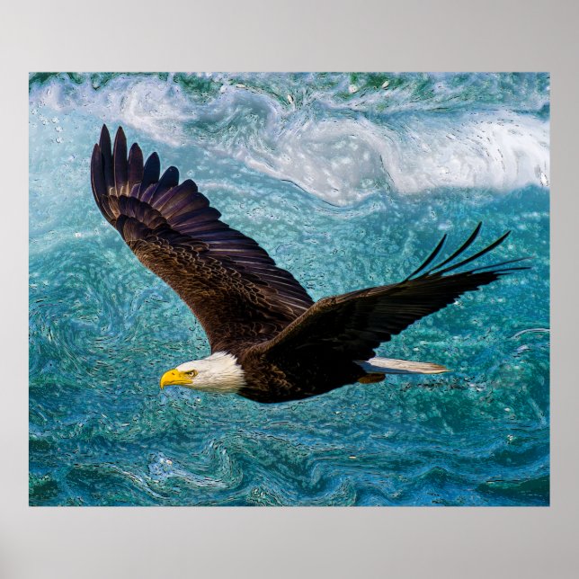 Eagle Soaring Above the Storm Poster (Front)