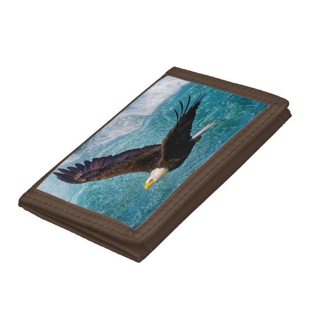 Eagle Soaring Above the Storm Trifold Wallet (Bottom)