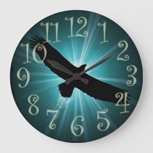 Eagle Soaring Large Clock