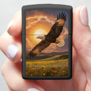 Eagle Soaring Sunset Zippo Lighter