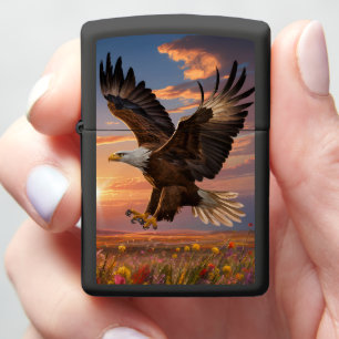 Eagle Soaring Sunset Zippo Lighter