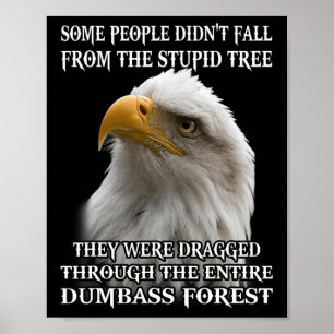 Eagle Some People Didn't Fall From The Stupid Tree Poster
