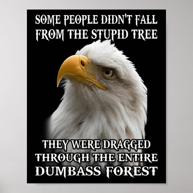 Eagle Some People Didn't Fall From The Stupid Tree Poster (Front)