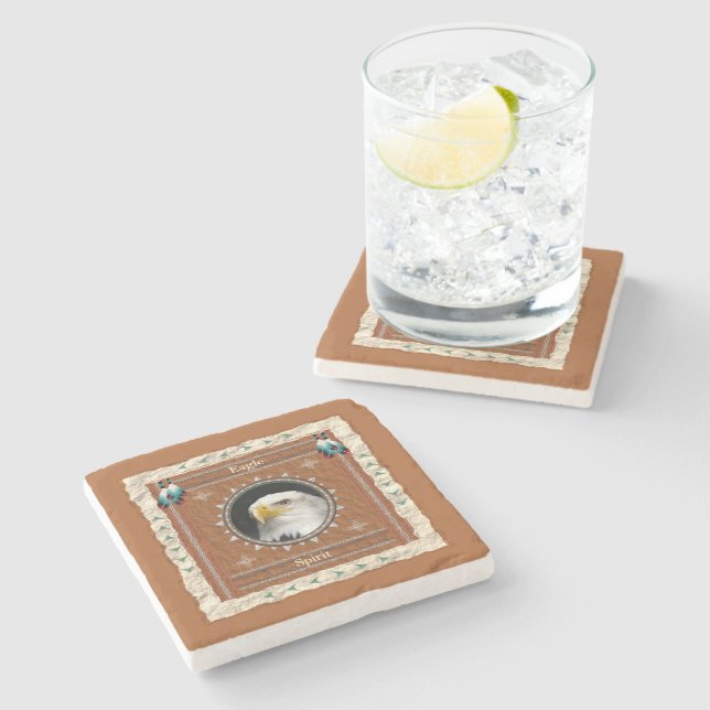 Eagle Spirit Energy Stone Coaster (Side)