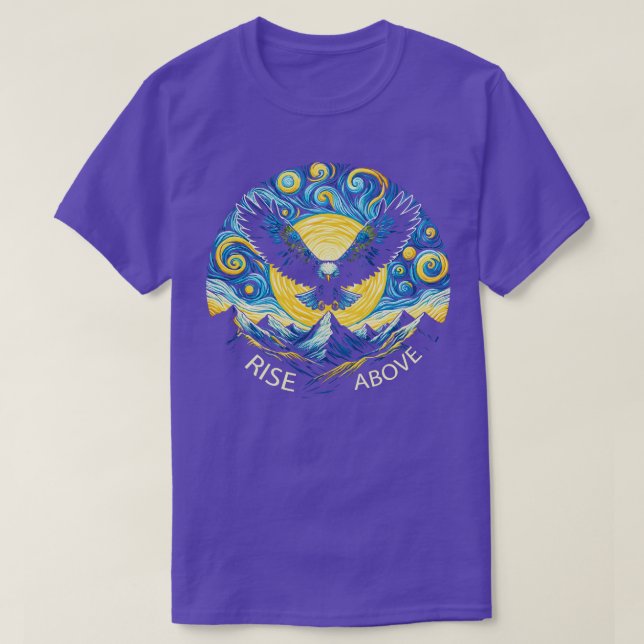 Eagle starry night 1 T-Shirt (Design Front)