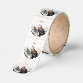 Eagle Stickers, Personalized  Classic Round Sticker