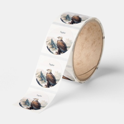 Eagle Stickers, Personalized  Classic Round Sticker