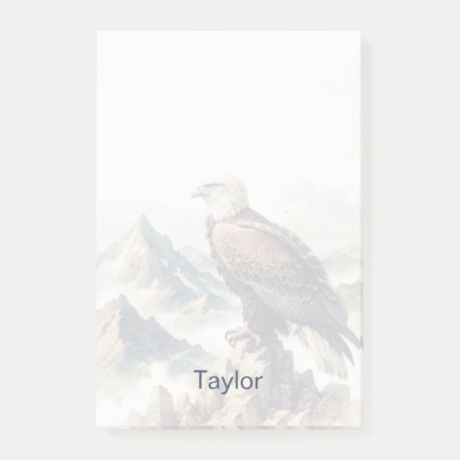 Eagle Sticky Notes, Personalized Eagle  Post-it Notes (Front)