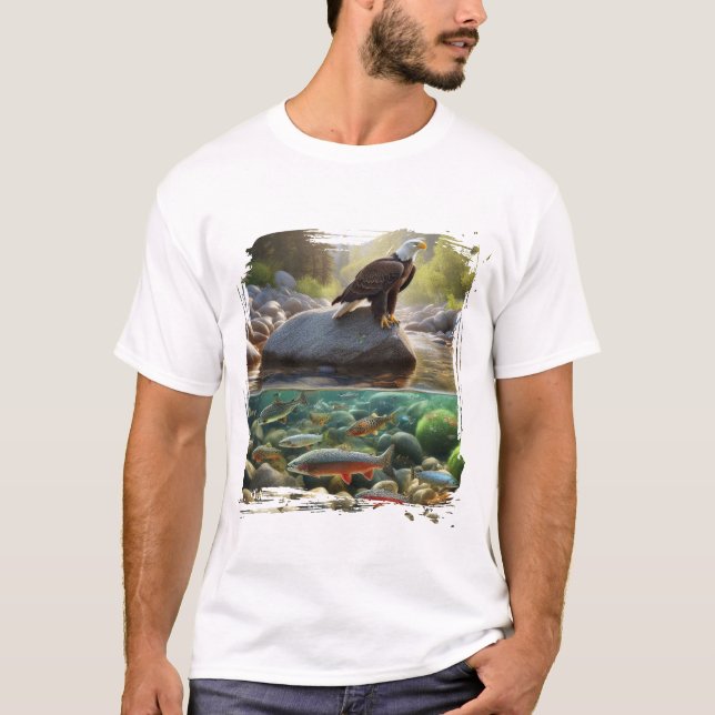 Eagle & Stream Trout T-Shirt (Front)