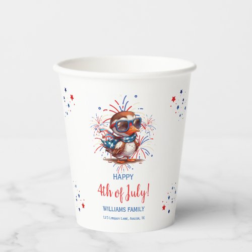 Eagle Summer Party Patriotic USA 4th of July Paper Cups
