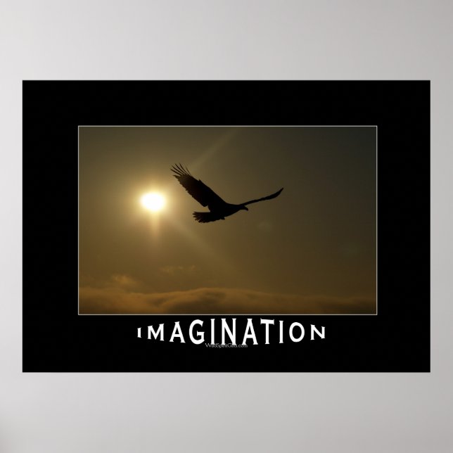 Eagle & Sun IMAGINATION Motivational Photo Print (Front)