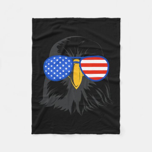 Eagle Sungles 4th July Usa American Bald Eagle  Fleece Blanket