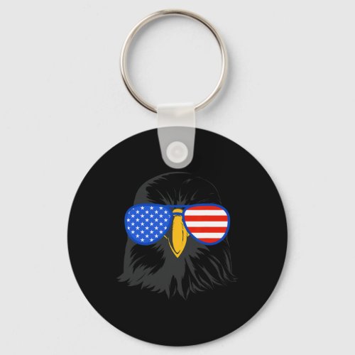 Eagle Sungles 4th July Usa American Bald Eagle  Keychain