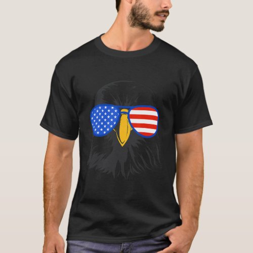 Eagle Sungles 4th July Usa American Bald Eagle  T_Shirt