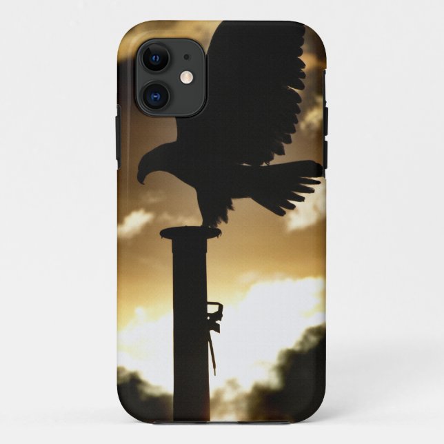 "Eagle Sunset" Bald Eagle Wildlife Artwork Case-Mate iPhone Case (Back)