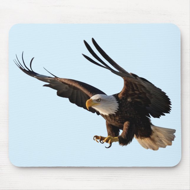 Eagle Swooping Down Mouse Pad (Front)