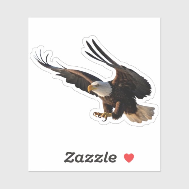 Eagle Swooping Down Sticker (Sheet)