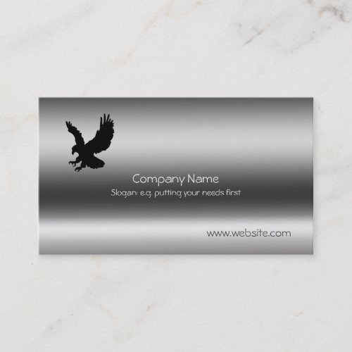 Eagle, Talons outstretched Metallic-effect Business Card Templates