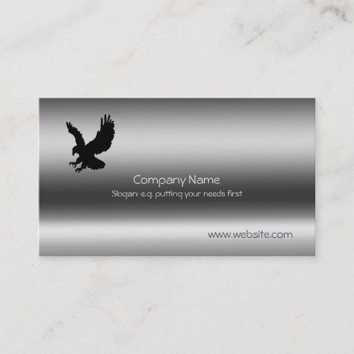 Customizable Eagle, Talons outstretched Metallic-effect Business Card Templates